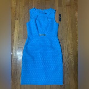 Tahari pencil skirt dress size 6 NWT Elegant Blue Sleeveless Dress